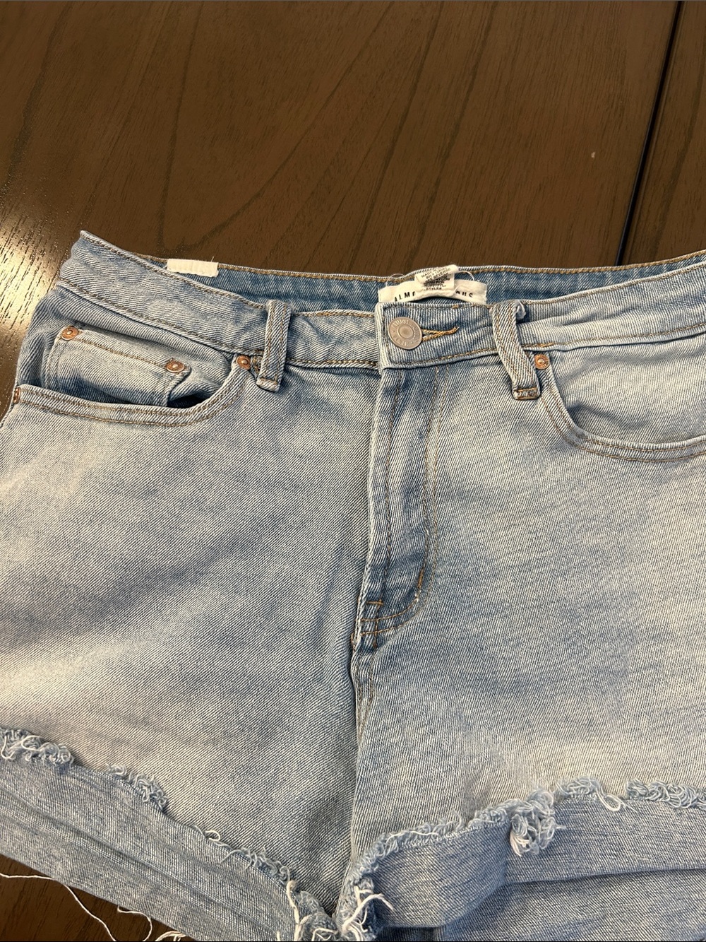 Almost Famous Light Blue Distressed Denim Cutoff Shorts - Picture 4 of 7